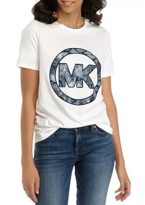 michael kors snake print logo tee|Michael Michael Kors Women's Snake.